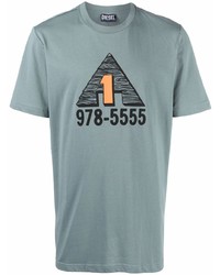 Diesel Number Print Crewneck T Shirt