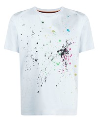 Paul Smith Paint Splatter Print Organic Cotton T Shirt