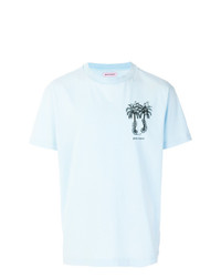 Men's Light Blue Print Crew-neck T-shirts by Palm Angels | Lookastic