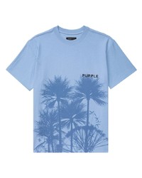 purple brand Palm Print Cotton T Shirt