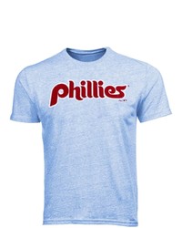 Majestic Threads Philadelphia Phillies 1987 1991 Cooperstown Wordmark Tri Blend T Shirt