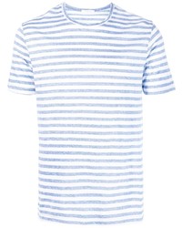 Boglioli Stripe Pattern Linen T Shirt