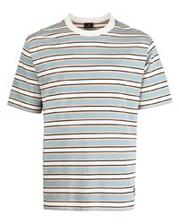 PS Paul Smith Stripe Print Cotton T Shirt