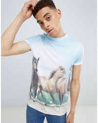 ASOS DESIGN T Shirt With All Over Horse Print