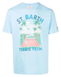 MC2 Saint Barth Tennis Print Cotton T Shirt