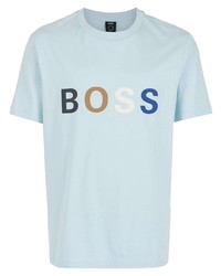 BOSS Tiburt Logo Print Cotton T Shirt