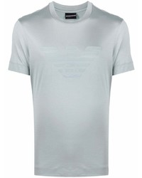Emporio Armani Tonal Logo Print Crew Neck T Shirt