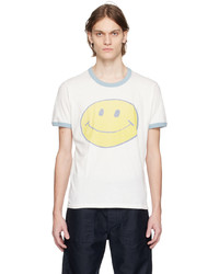 RE/DONE White Smiley Ringer T Shirt