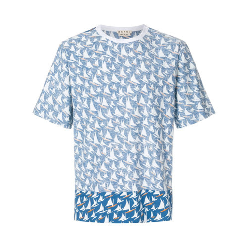 Marni Yacht Print T Shirt, $139 | farfetch.com | Lookastic