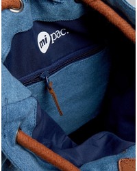 Mi-pac Mi Pac Tumbled Swing Backpack In Denim