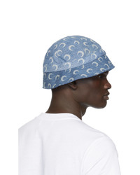 Marine Serre Blue Denim Bucket Hat
