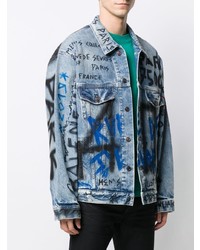 Balenciaga graffiti-print Oversized Denim Jacket - Farfetch