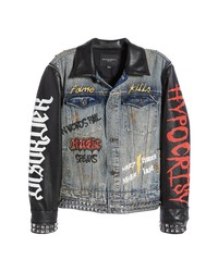 Cult of Individuality Mona Type 3 Mixed Media Graphic Trucker Jacket
