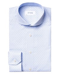 Eton Contemporary Fit Blue Mosaic Dress Shirt