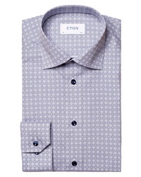 Eton Slim Fit Patterned Dress Shirt