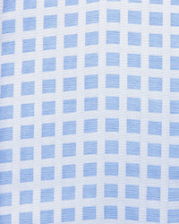 English Laundry Square Print Cotton Dress Shirt Blue