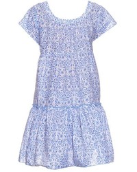 Thierry Colson Paola Porcelain Print Tiered Dress