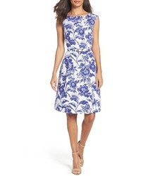 Adrianna Papell Print Fit Flare Dress