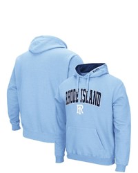 Colosseum Light Blue Rhode Island Rams Arch And Logo Pullover Hoodie