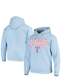 STITCHES Light Blue Texas Rangers Team Logo Pullover Hoodie