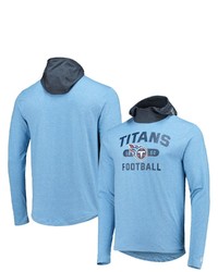 New Era Light Bluenavy Tennessee Titans Active Block Hoodie Long Sleeve T Shirt