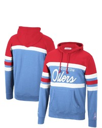 Mitchell & Ness Redlight Blue Houston Oilers Head Coach Pullover Hoodie