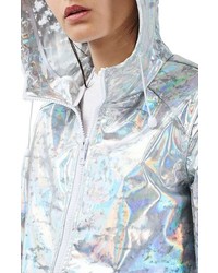 Topshop Holographic Rain Jacket