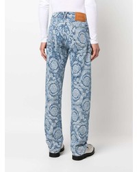 Versace Barocco Silhouette Patterned Jeans
