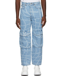 Gcds Blue Chain Pocket Jeans