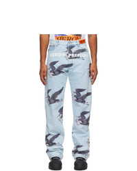 Heron Preston Blue Print Jeans
