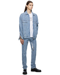 Givenchy Blue Regular Fit 4g Jacquard Jeans