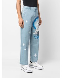 RIPNDIP Cat Print Straight Leg Jeans