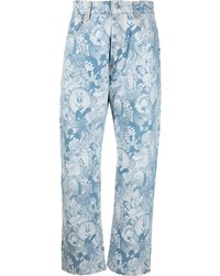Aries Embroidered Straight Leg Jeans