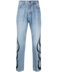 Vision Of Super Flame Print Straight Leg Jeans