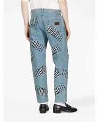 Gucci Fuori Print Straight Leg Jeans