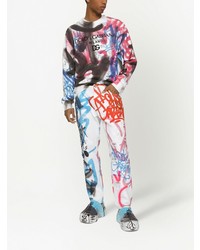 Dolce & Gabbana Graffiti Print Straight Leg Jeans