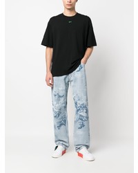Off-White Graphic Print Denim Jeans