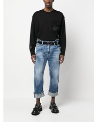 DSQUARED2 Logo Print Cropped Jeans