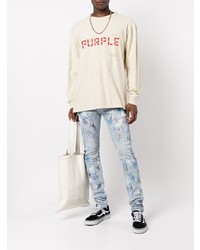 purple brand Low Rise Slim Cut Jeans