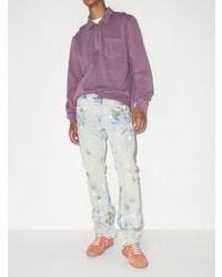 purple brand Paint Splatter Bootcut Jeans
