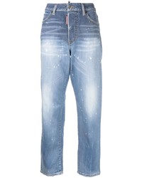 DSQUARED2 Paint Splatter Print Cropped Jeans