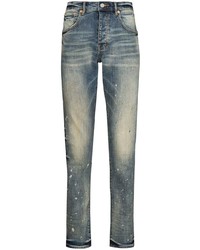 purple brand Paint Splatter Tapered Jeans