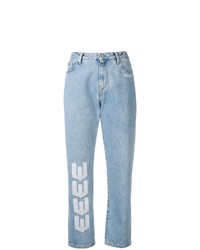 Off-White Printed Straight Leg Jeans