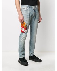 Palm Angels Sacred Heart Print Jeans