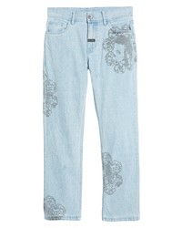 Pleasures Special Print Straight Leg Jeans In Washed At Nordstrom