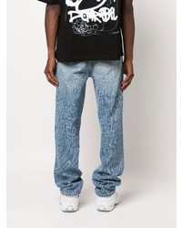 DOMREBEL Straight Leg Graphic Pint Jeans