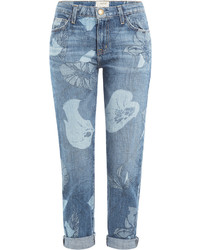 Current/Elliott The Fling Printed Cropped Jeans