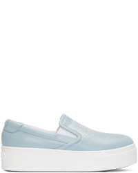 Kenzo Blue Leather Tiger Sneakers