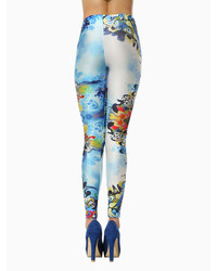 Choies Leggings In Abstract Micky Print