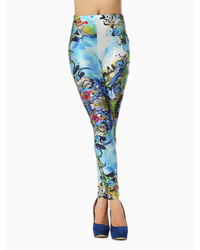 Choies Leggings In Abstract Micky Print